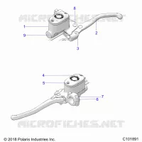 BRAKES, FRONT BRAKE LEVER AND MASTER CYLINDER