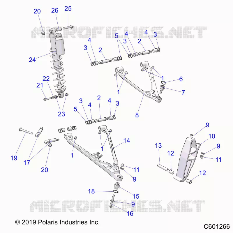 SUSPENSION, CONTROL ARMS, SPINDLE, AND SCHOCK MNTG.