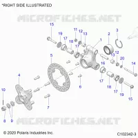 HINTERRADAUFHÃ„NGUNG HUB, CARRIER AND BRAKE DISC