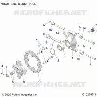 HINTERRADAUFHÃ„NGUNG HUBS, CARRIER AND BRAKE DISC