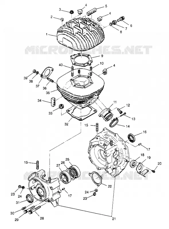 CRANKCASE AND ZYLINDER 2X4 300 W947530 (4926742674C007)