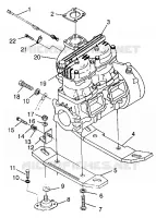 MOTORAUFHÄNGUNG SL 700 B974071, Intl. SL 700 I974071, SL 700 Deluxe B974072 (4940874087B003)