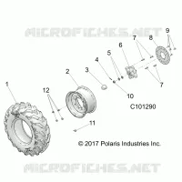 RADS, FRONT TIRE AND BRAKE DISC