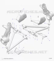 SUSPENSION, A-ARM AND STREBE MOUNTING