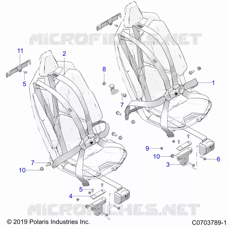 SITZ BELT MOUNTING, FRONT