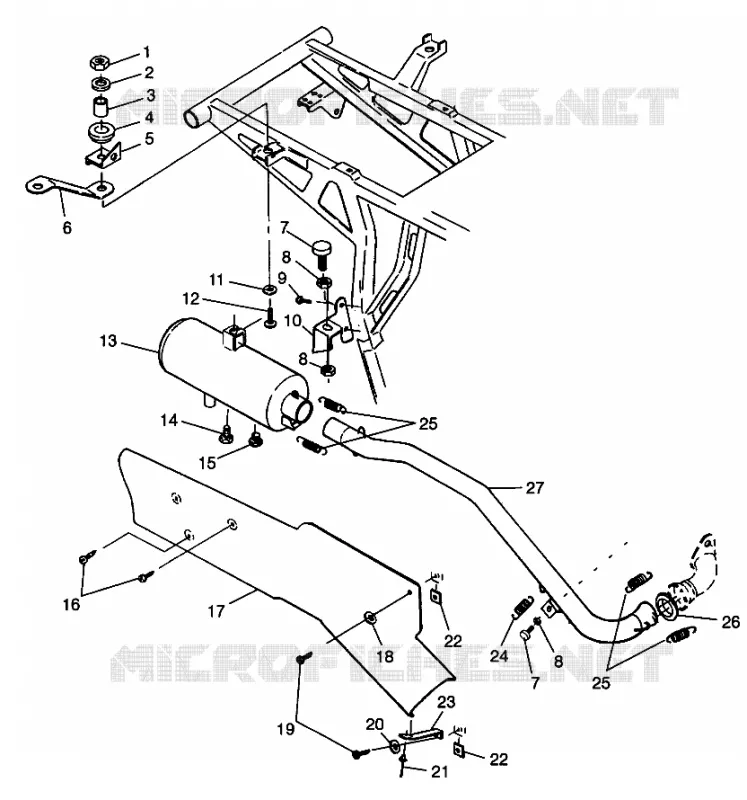 ABGASSYSTEM Magnum 2X4 W98AA42A (4945524552A010)