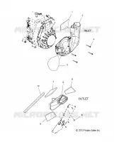 MOTOR, AIR INLET and OUTLET DUCTS