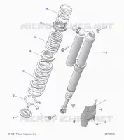 SUSPENSION, REAR SHOCK MOUNTING, DELUXE