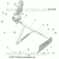 SUSPENSION, A-ARM AND STREBE MOUNTING