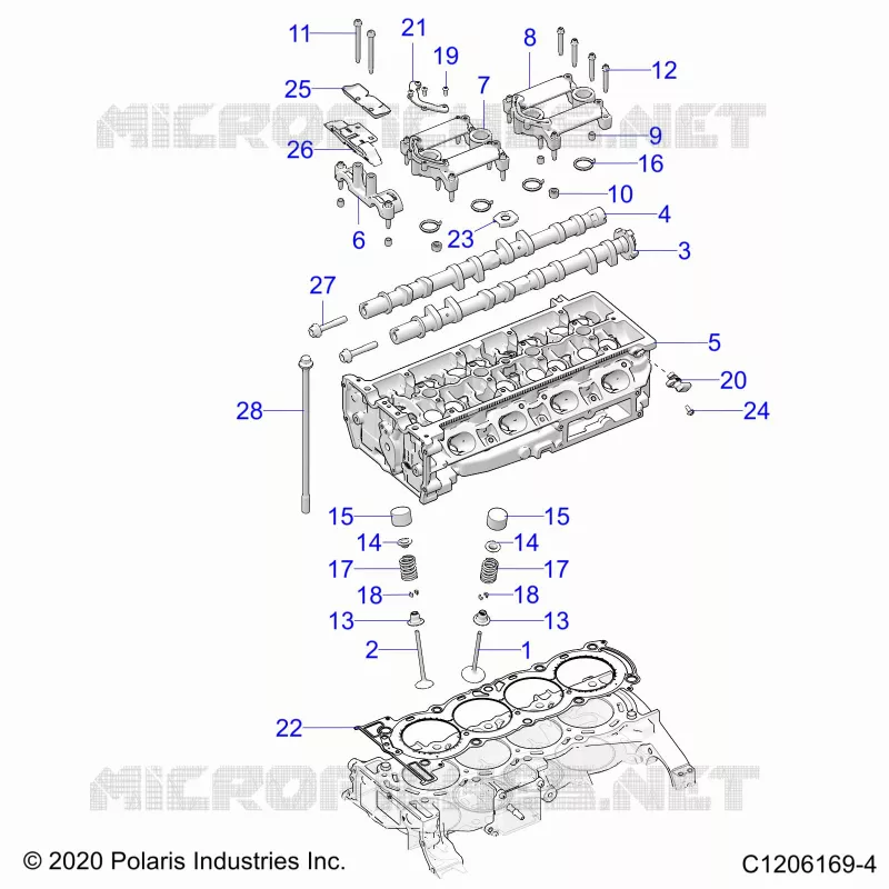 ENGINE, HEAD ASM AND VALVES