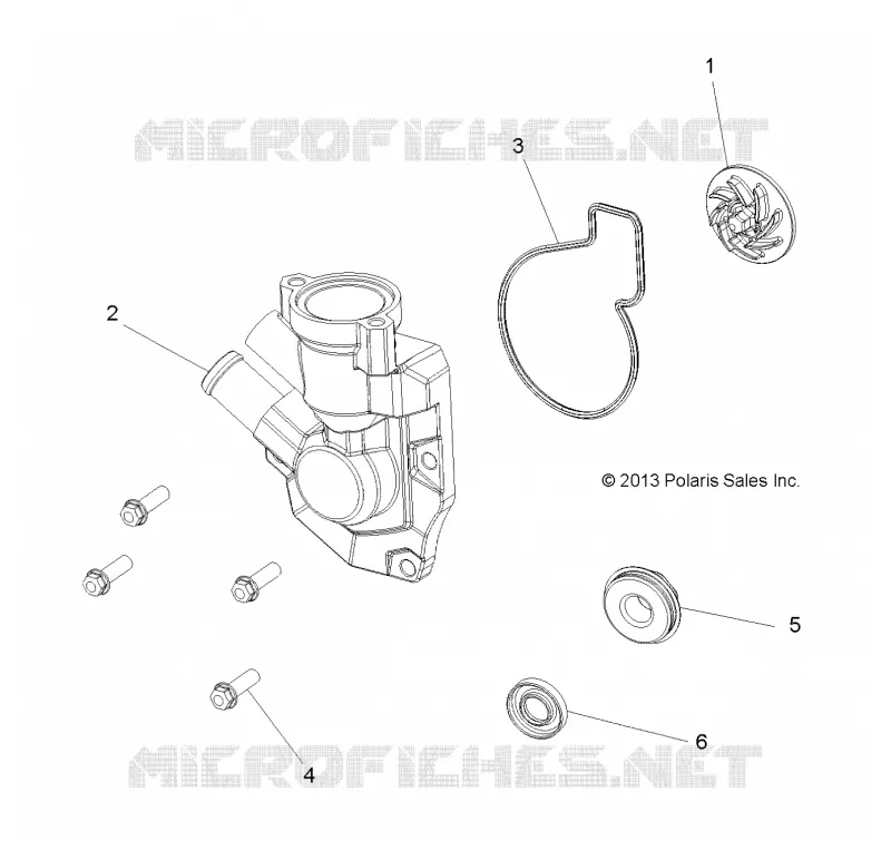 MOTOR, WATERPUMP IMPELLER AND COVER