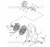 RÜCKZUG ANLASSER ASSEMBLY 500 EFI / 0930674 and  500 EFI SKS / 0930574 (4922962296037A)
