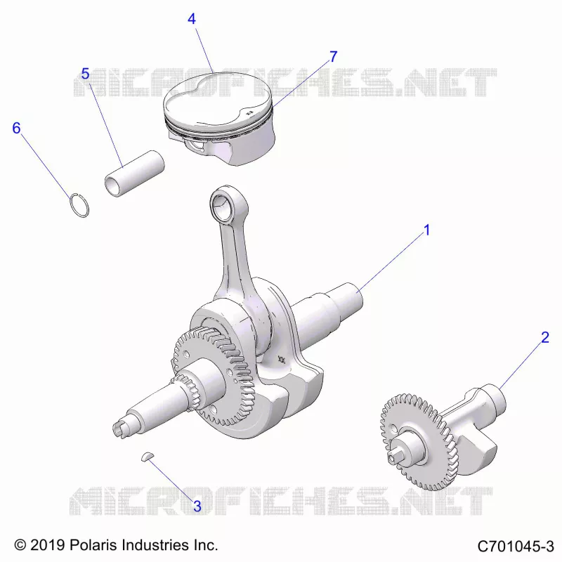 ENGINE, KURBELWELLE, PISTON AND BALANCE SHAFT