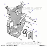 MOTOR, FRONT COVER AND RELATED