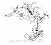 FRONT SUSPENSION AND SKI 400, 500, 500 CLASSIC AND 650 UPDATED 10/88 (4915411541009A)