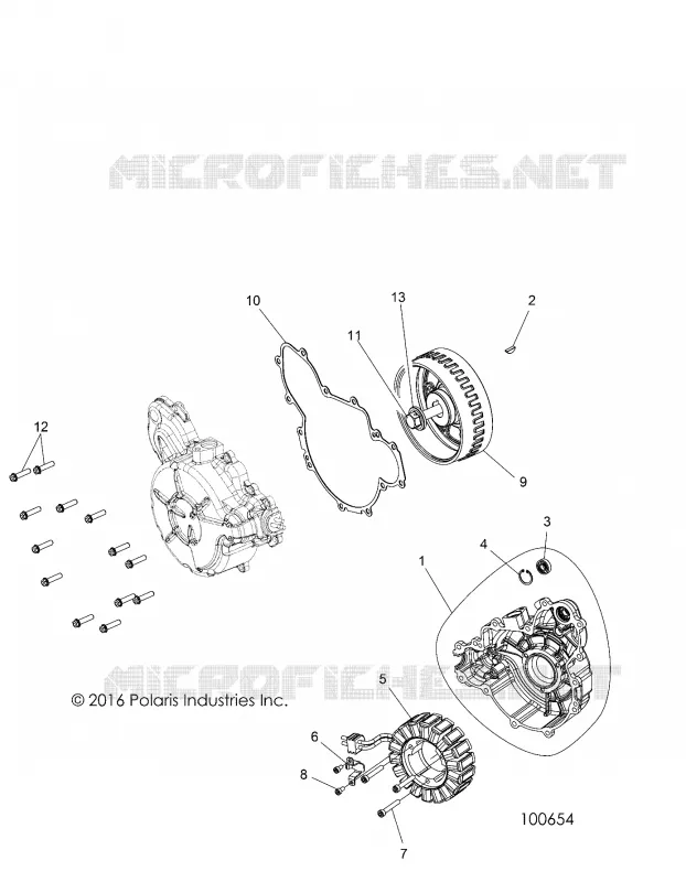 MOTOR, STATOR AND COVER