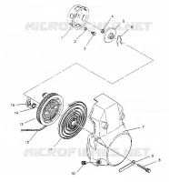 RÜCKZUG ANLASSER ASSEMBLY 500 CARB 0952764 (4929192919C014)