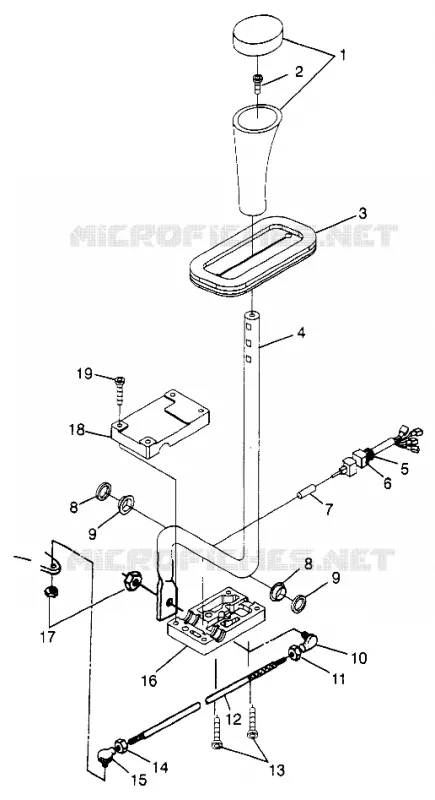 GEAR SELECTOR SPORT 400L W97BA38C AND TRAIL BLAZER W97BA25C (4940124012C008)