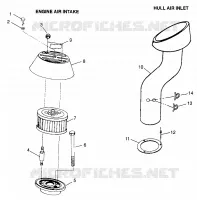 LUFTEINLASS/HULL AIR INLET (SL700/DELUXE) SL 700 B974071 AND SL 700 D (4940874087B009)