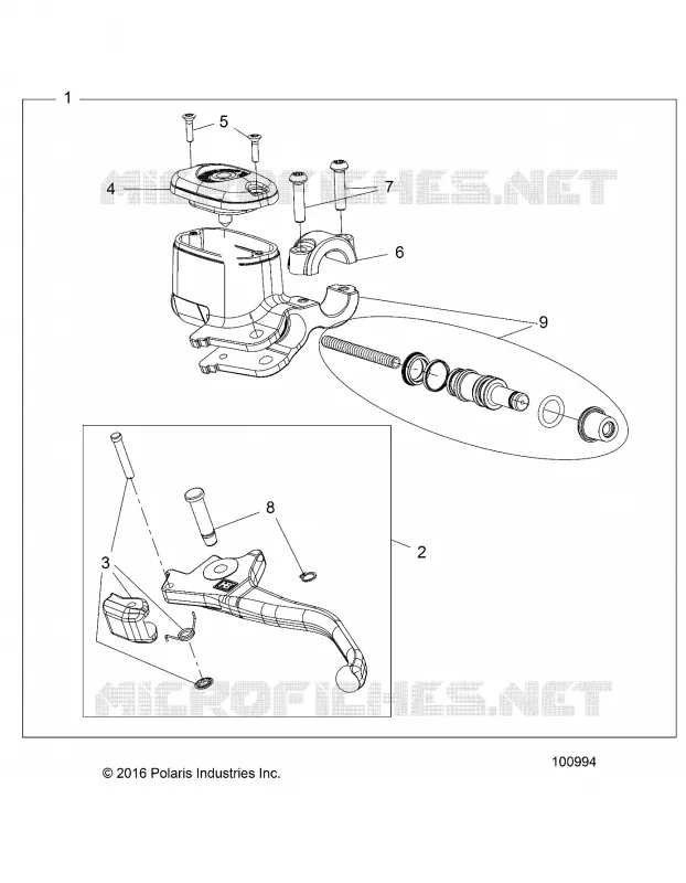 VORDERBREMSE BRAKE LEVER AND MASTER CYLINDER