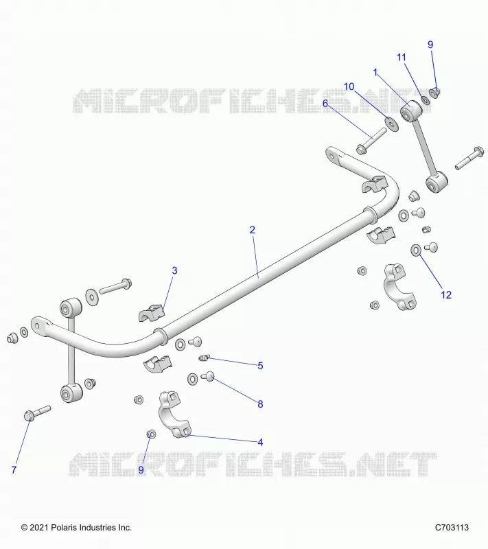 SUSPENSION, STABILISATORSTANGE, REAR