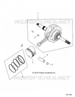 ENGINE, KURBELWELLE, CONNECTING ROD AND PISTON