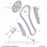 CAM CHAIN AND TENSIONER