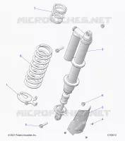 SUSPENSION, REAR SHOCK MOUNTING, STANDARD/PREMIUM