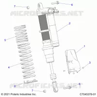 SUSPENSION, REAR SHOCK MOUNTING, DELUXE
