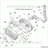 DRIVE TRAIN, CLUTCH COVER AND DUCTING