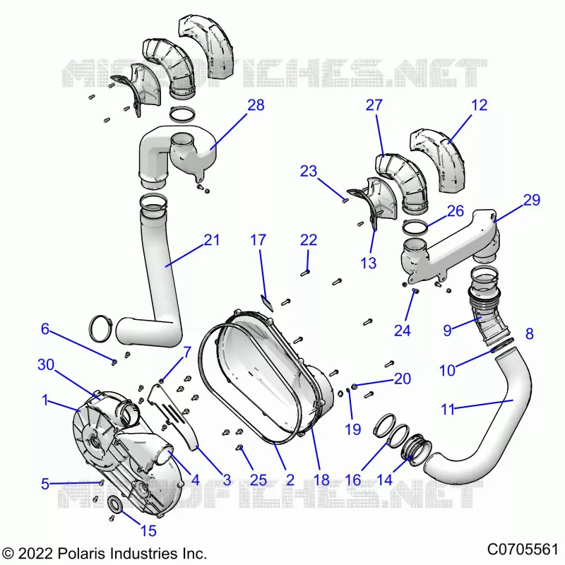 ANTRIEB, CLUTCH COVER AND DUCTING