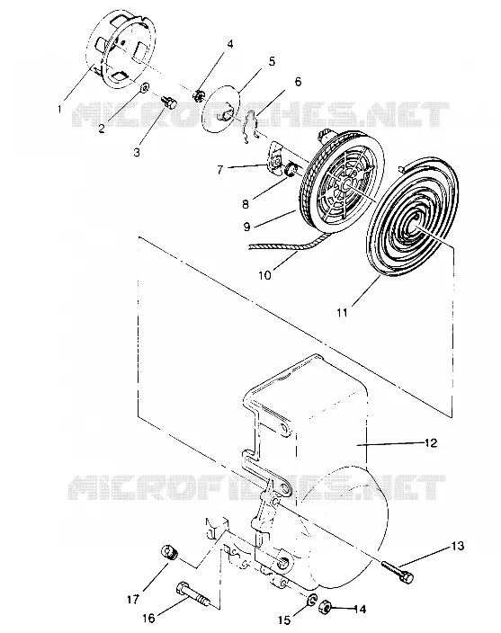 RÜCKZUG ANLASSER ASSEMBLY XLT TOURING 0952857 and  EUROPEAN XLT TOURING E9528 (4929172917D001)