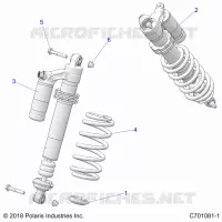 SUSPENSION, REAR SHOCK MOUNTING