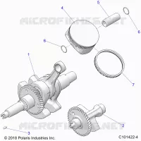 ENGINE, KURBELWELLE, PISTON AND BALANCE SHAFT