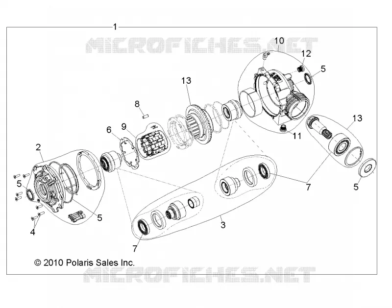 ANTRIEB, FRONT GETRIEBEGEHÄUSE INTERNALS 1332842