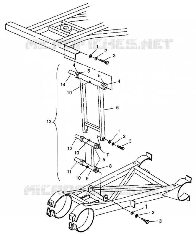HINTER SPREIZE STABILISATOR BIG BOSS 6X6 400L W97AE38A (4940814081C013)