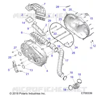 DRIVE TRAIN, CLUTCH COVER AND DUCTING