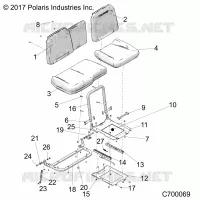 SITZ ASM. AND SLIDER