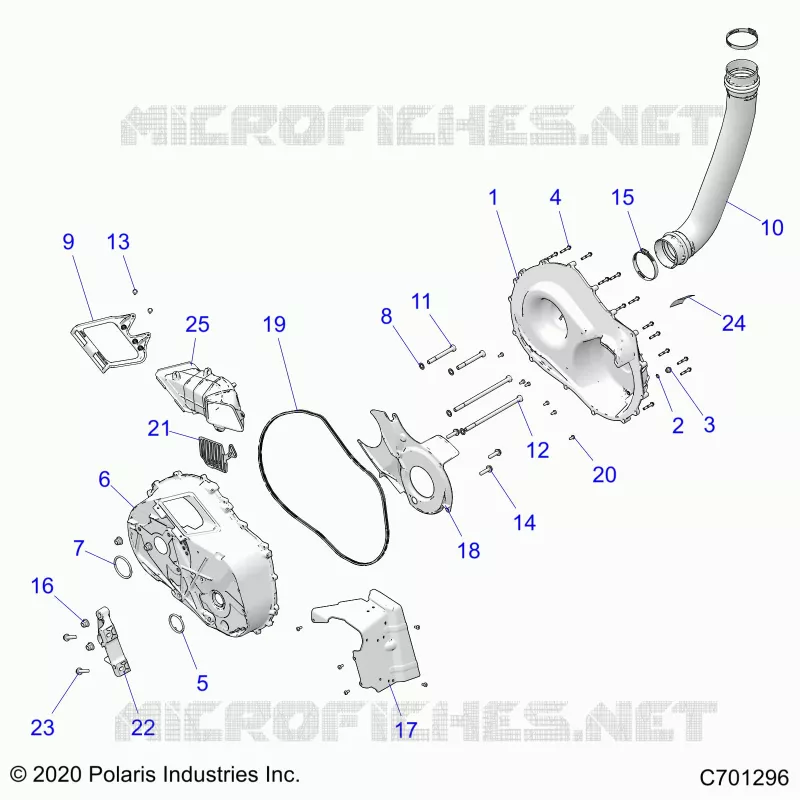 ANTRIEB, CLUTCH COVER AND DUCTING