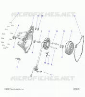 ENGINE, STATOR COVER AND FLYRAD
