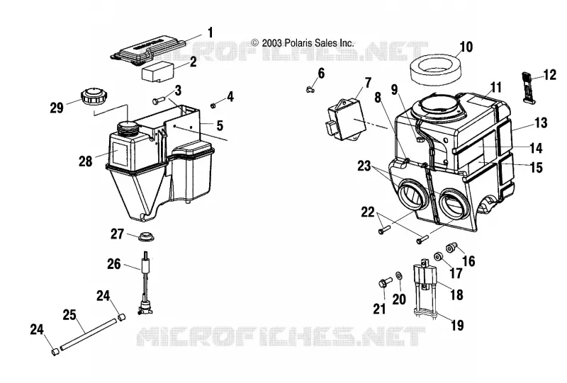 ÖLTANK/LUFTFILTERKASTEN 