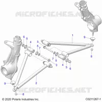 SUSPENSION, A-ARM AND STREBE MOUNTING