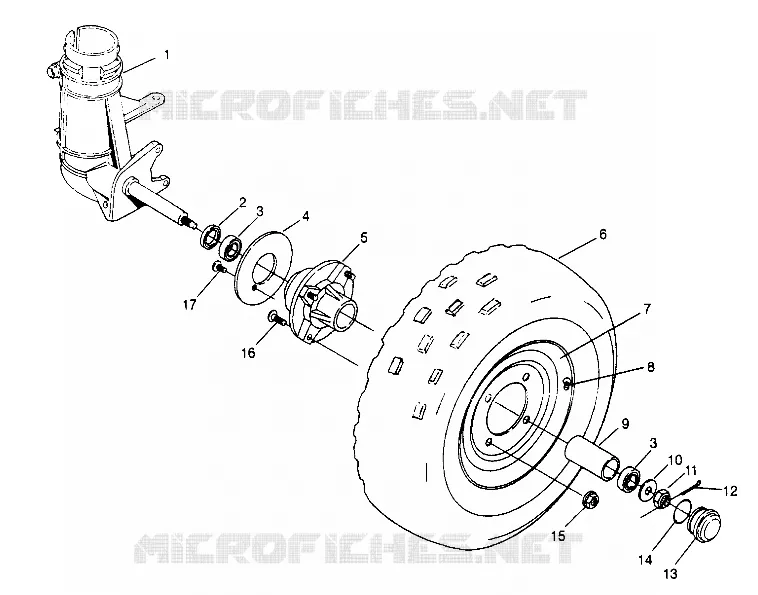 VORDERRAD ASSEMBLY Sport 400L W958540 (4930133013B003)