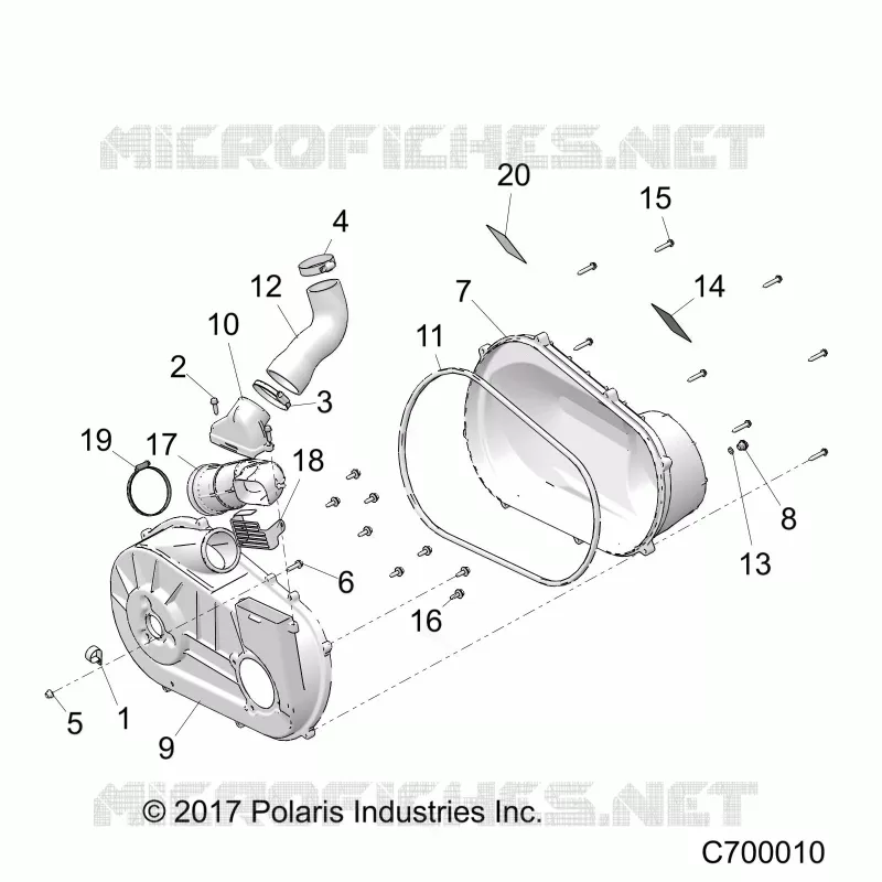 ANTRIEB, CLUTCH COVER AND DUCTING