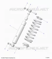 SUSPENSION, REAR SHOCK MOUNTING