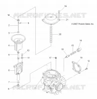 MOTOR, VERGASER UPPER