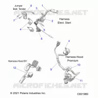 ELEKTRIC, WIRE HARNESS, HOOD, ELEC. START