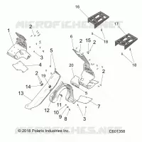 CHASSIS, CLUTCH GUARD AND FOOTRESTS