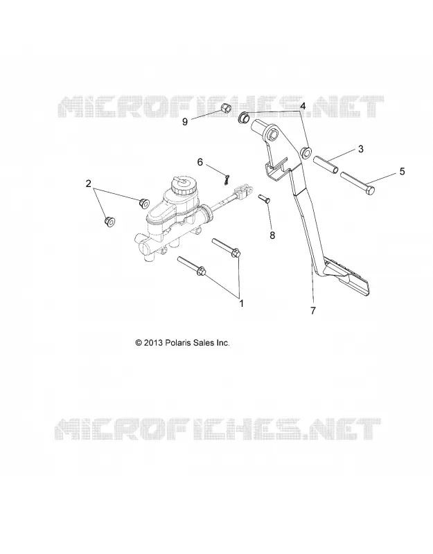 BREMSES, PEDAL AND MASTER CYLINDER MOUNTING