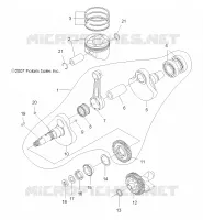 MOTOR, KURBELWELLE AND KOLBEN